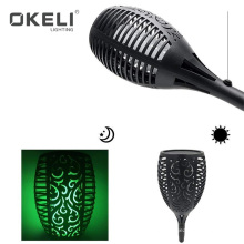 OKELI IP65 Waterproof 90LED Solar Fire Flickering Flame Torch Garden Light